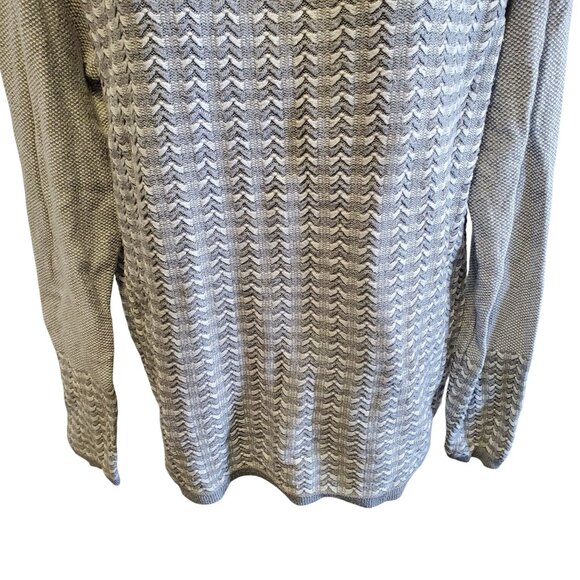 The Limited Gray Knit Modern Textured Pattern Turtleneck Sweater XL - Picture 3 of 12